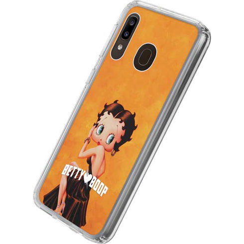 Betty Boop Little Black Dress Galaxy A20 Clear Case